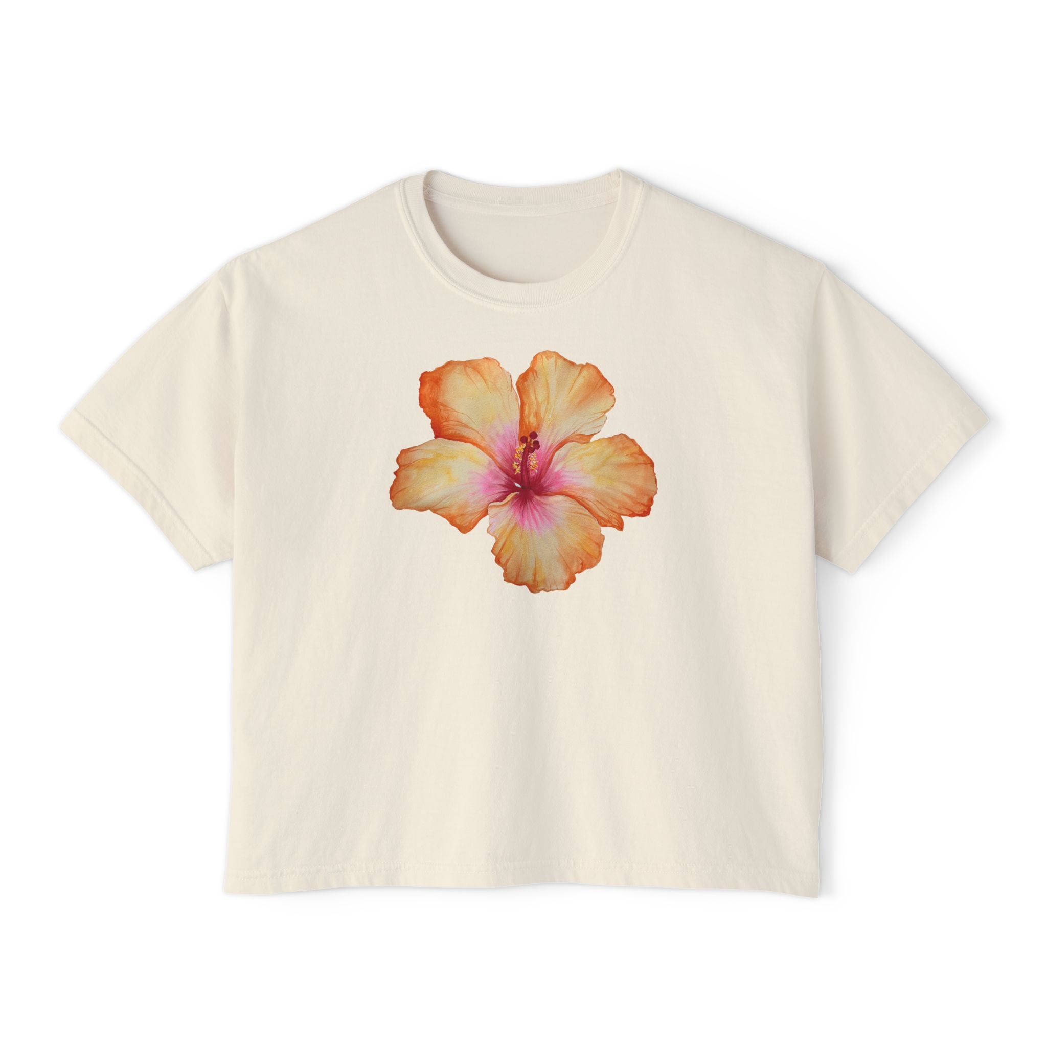 Hibiscus Cropped Tee