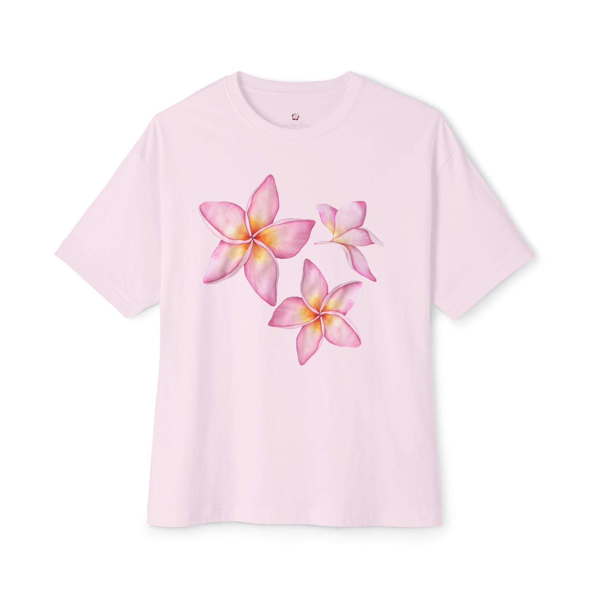 Plumeria Blooms Oversized Tee