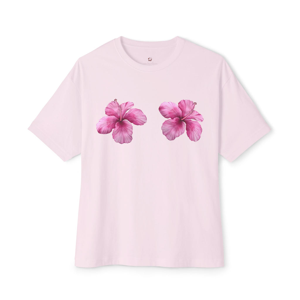 Pink Hibiscus Oversized Tee