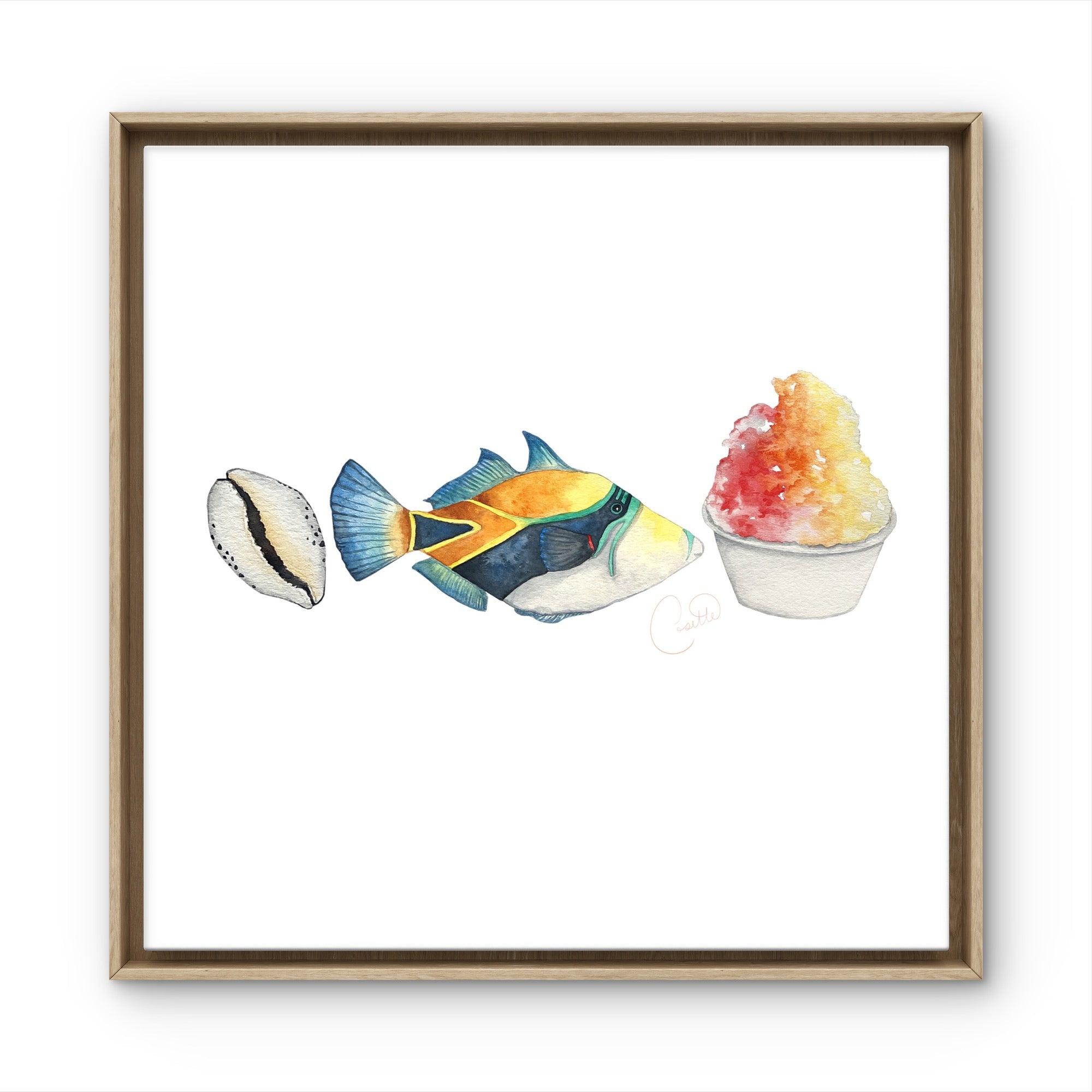 'Ekolu Watercolor Print