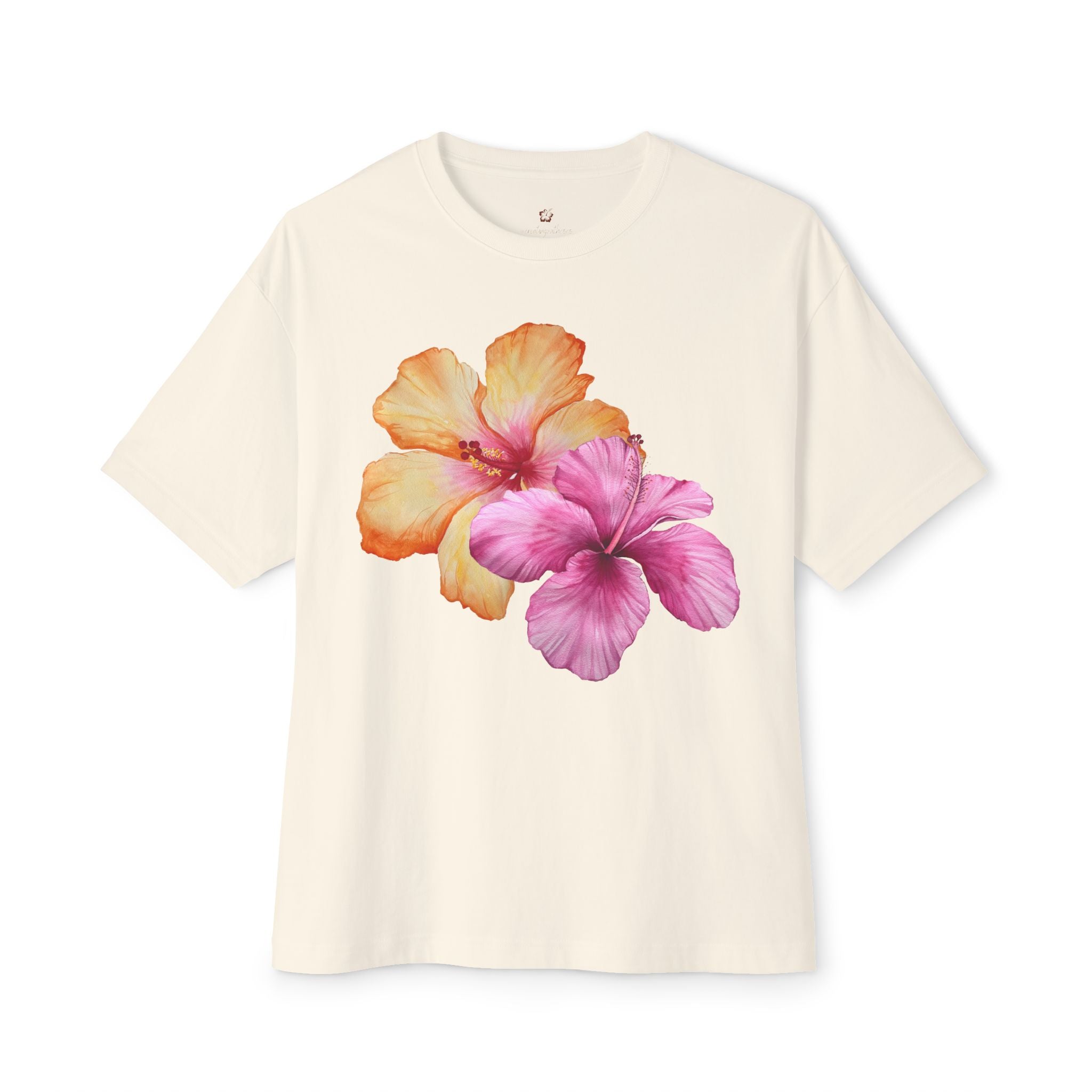 Hibiscus Blooms Oversized Tee
