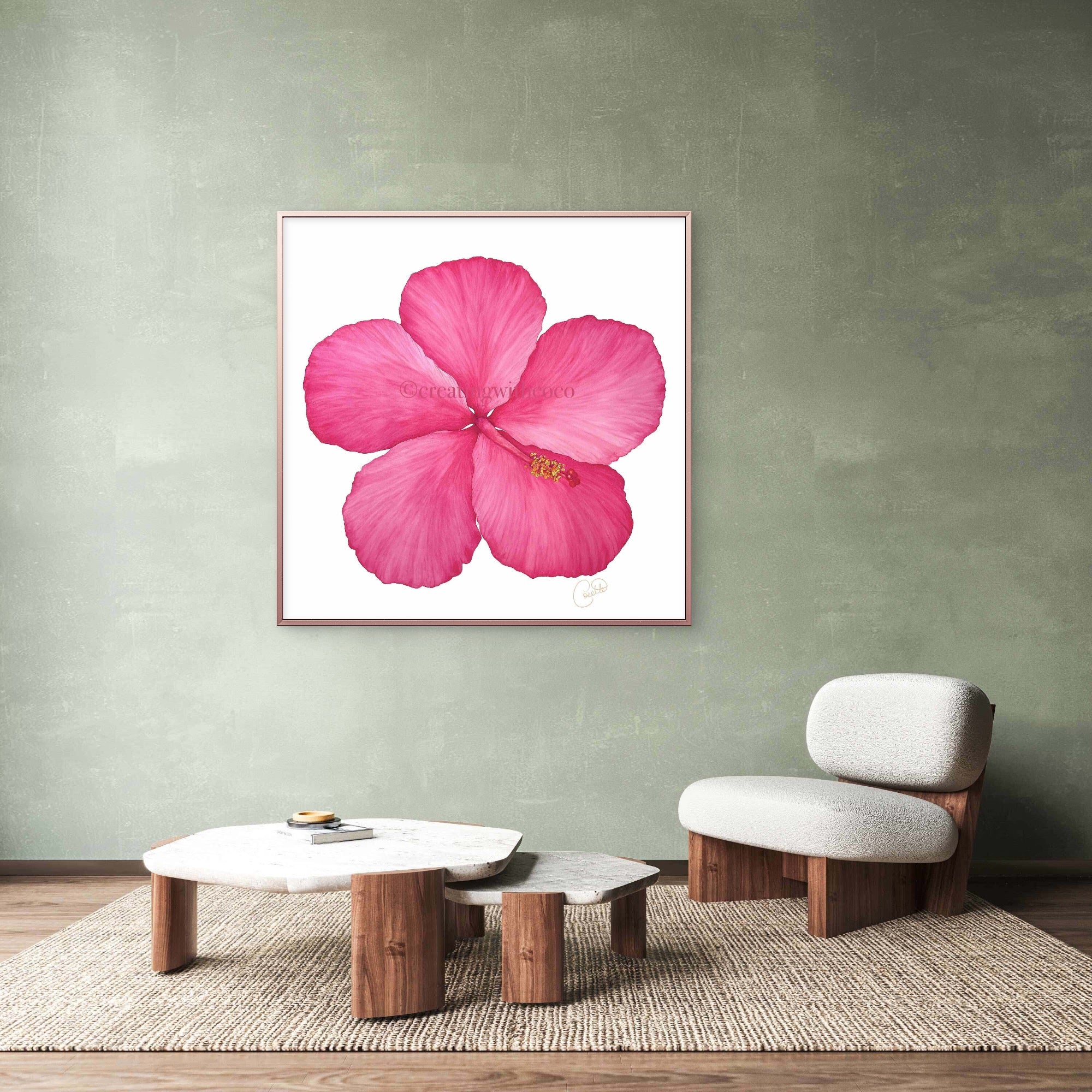 Yoder Hot Pink Hibiscus