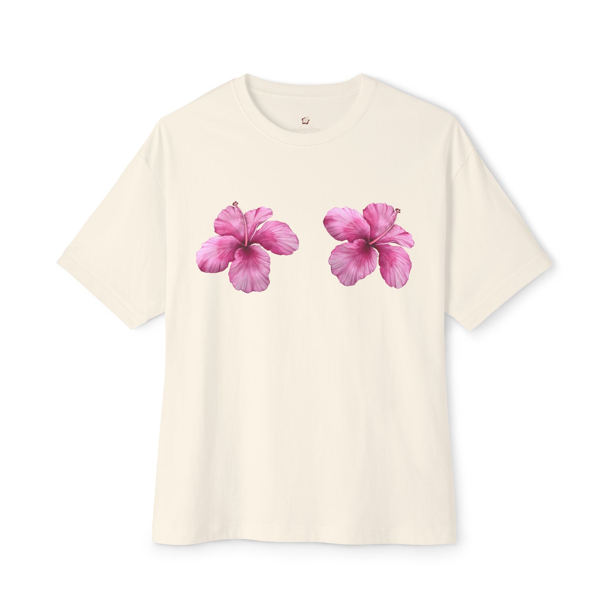 Pink Hibiscus Oversized Tee