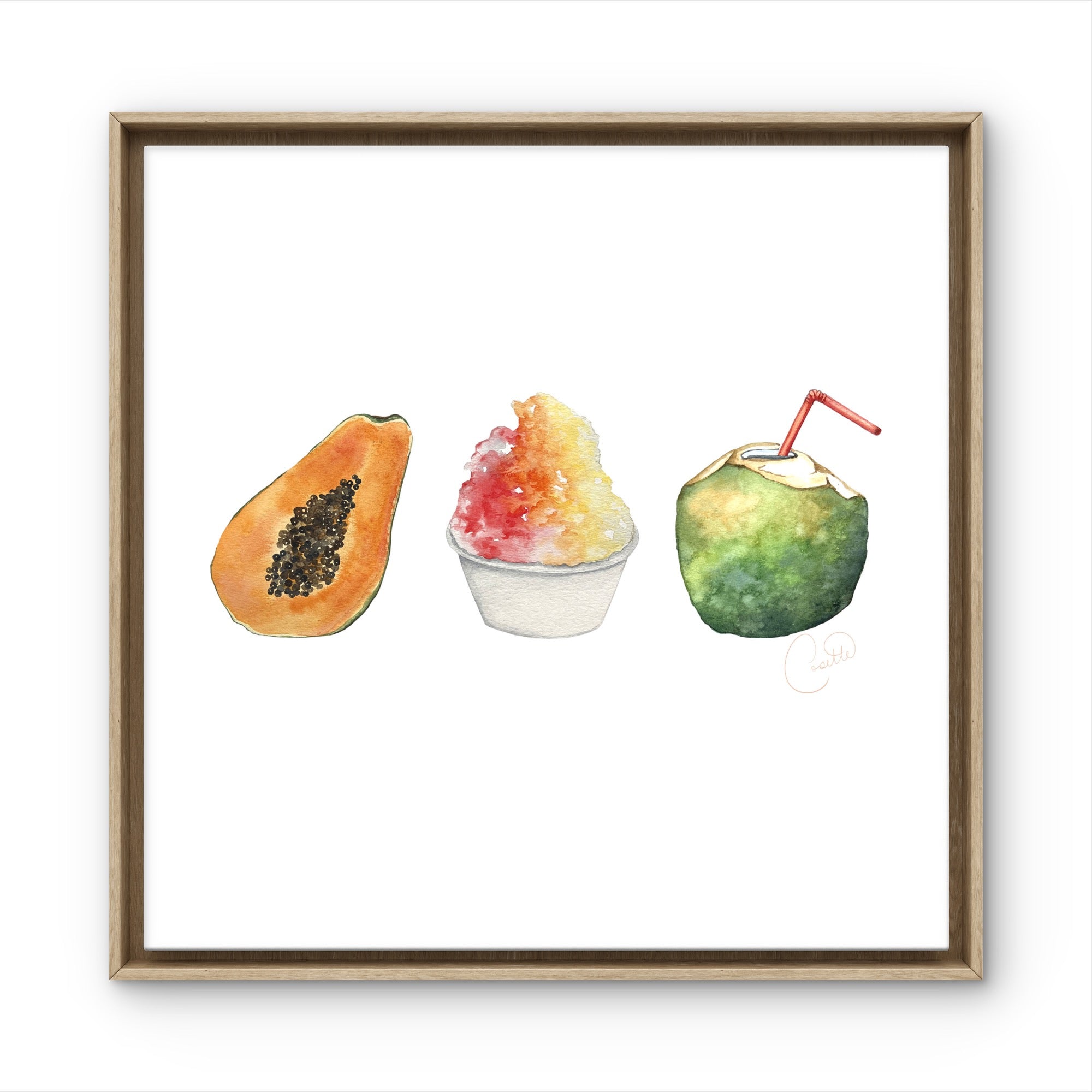 'Ekolu Watercolor Print
