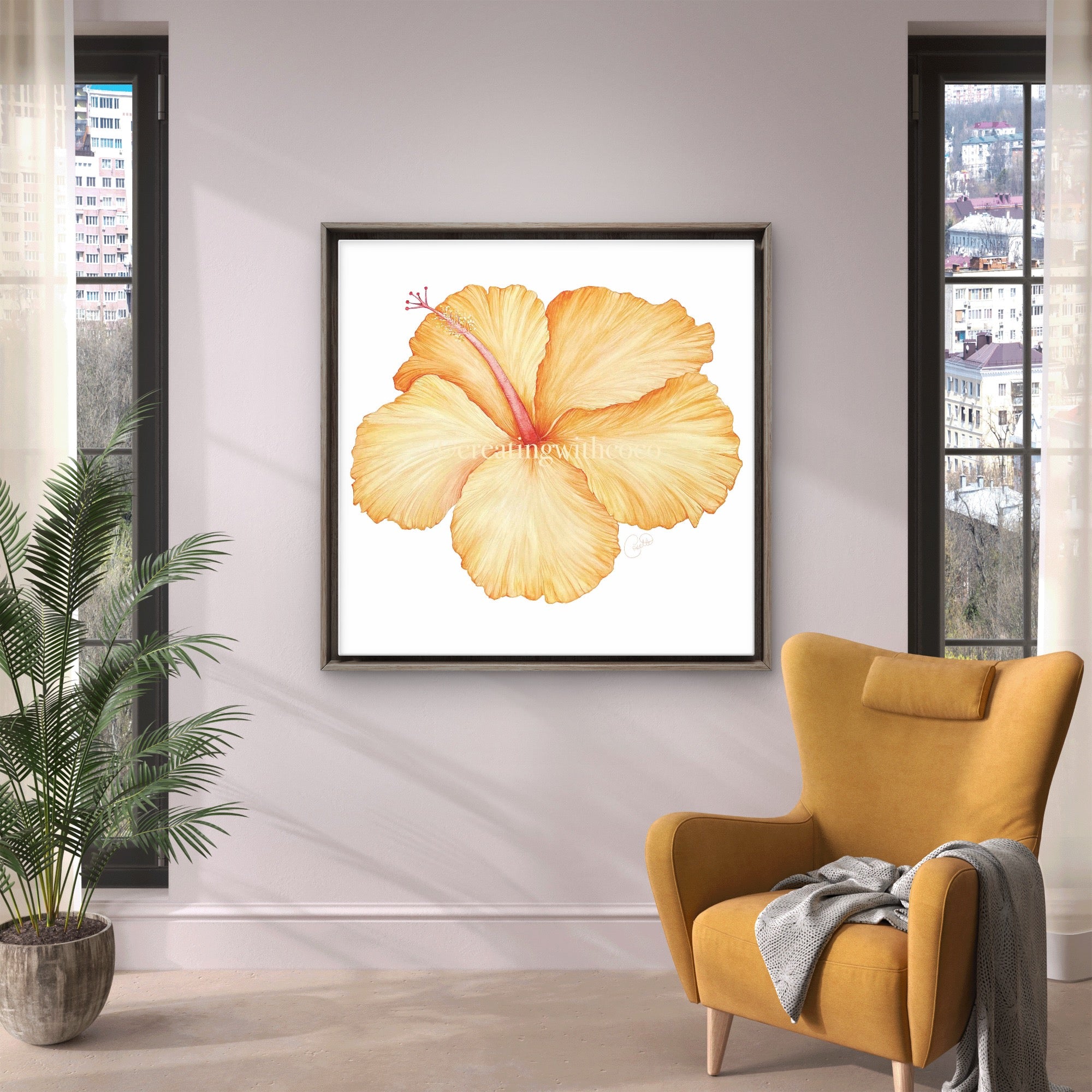 Celia Yellow Hibiscus
