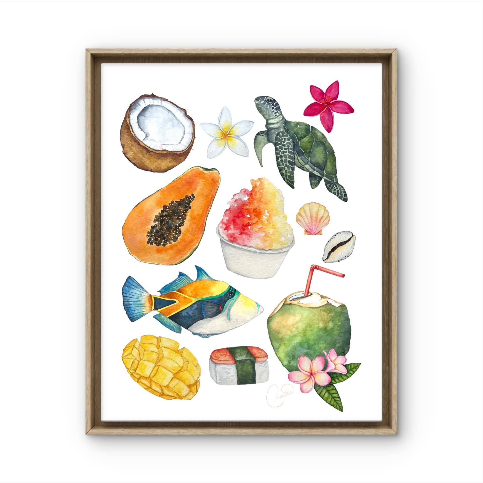 Spread the Aloha Watercolor Print